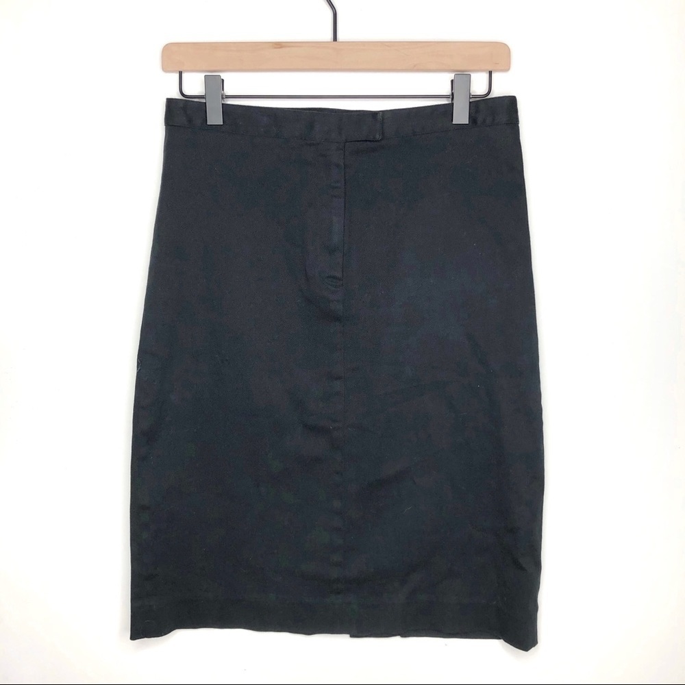 Minimalist Black Pencil Skirt Size 6 Office Career Capsule Wardrobe Classic
